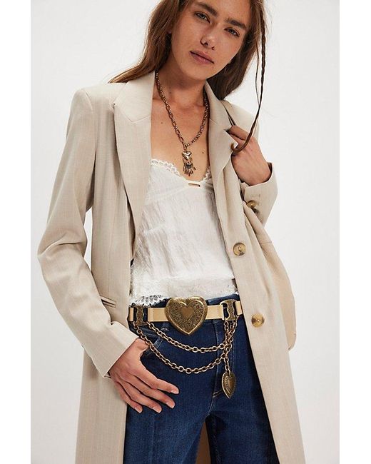 Streets Ahead Metallic Queen Of Hearts Belt By