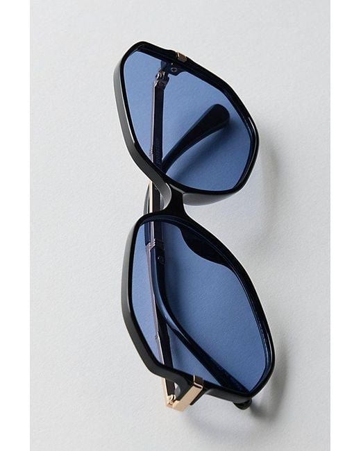 Free People Blue Jerry Oversized Sunglasses
