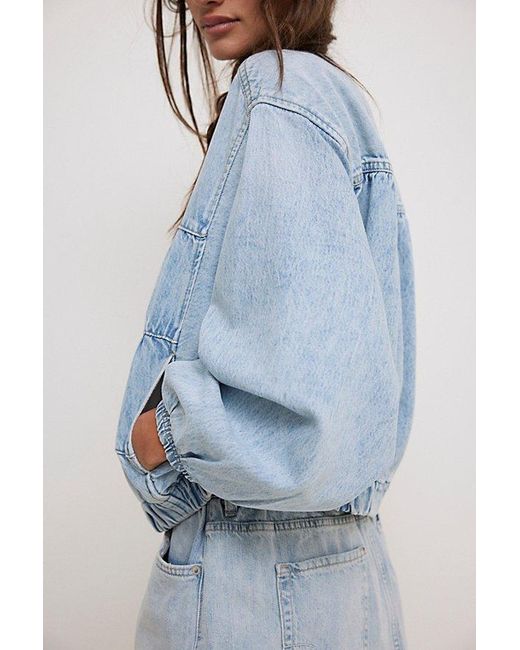 Free People Blue Layla Denim Jacket