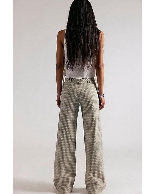 Free People Multicolor Time Flies Low-Rise Clean Trousers