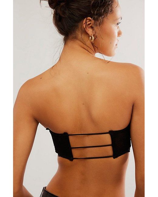 Free People Black Little While Corset