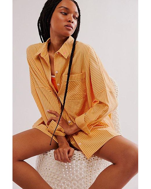 free people yellow shirt