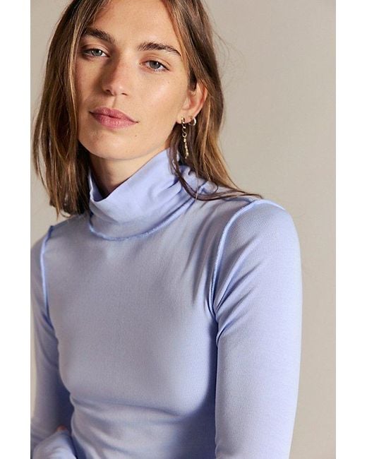 Free People Blue We The Free Good Good Turtleneck