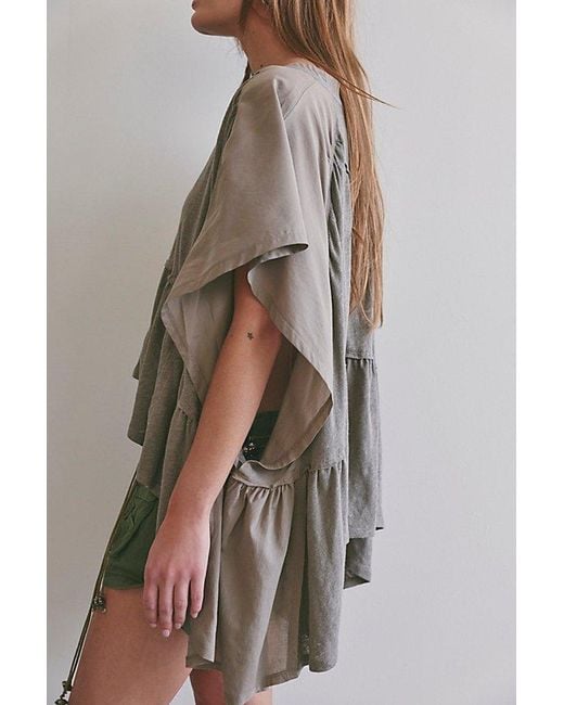 Free People Multicolor Daisy Chain Cotton-Linen Henley