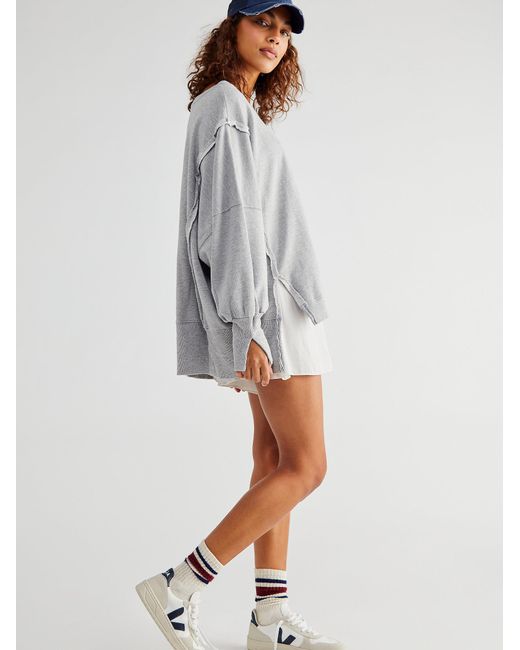 Free People Camden Pullover in Gray | Lyst