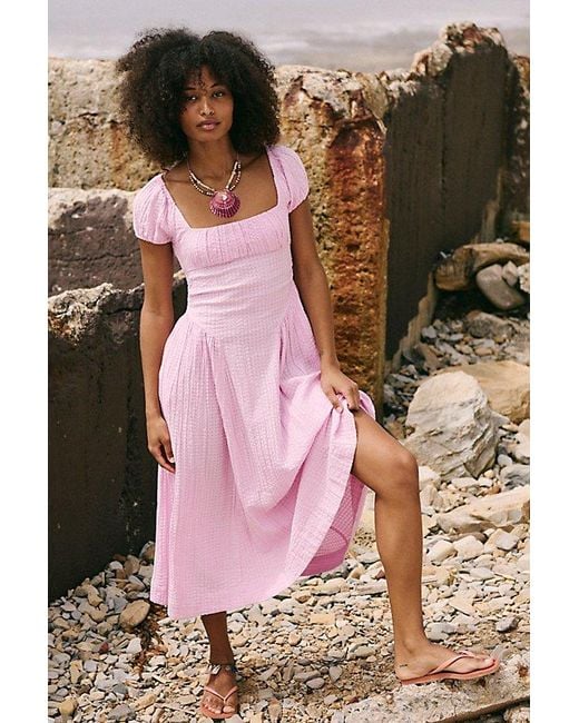 free people brown and pink dress FREE PEOPLE Dance Party Mini Dress