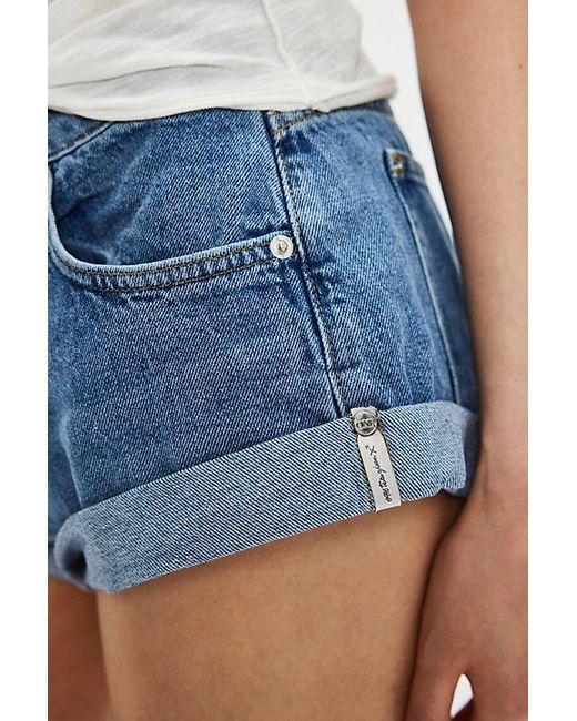 One Teaspoon Blue Oneteapsoon Bandits Low-Waist Denim Shorts By