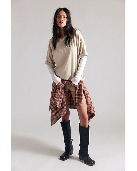 Free People Multicolor Perfect Oversized Tee