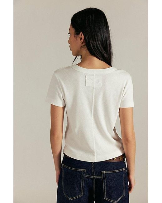 Free People Gray Atlas Crew Tee