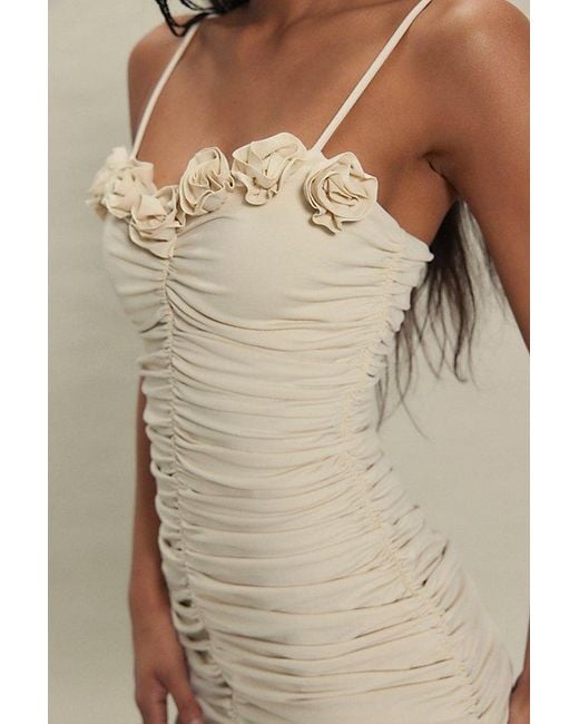 Susana Monaco Natural Flower String Mini Slip Dress