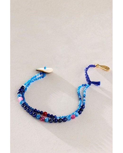 Free People Multicolor Halo Semiprecious Stone Bracelet