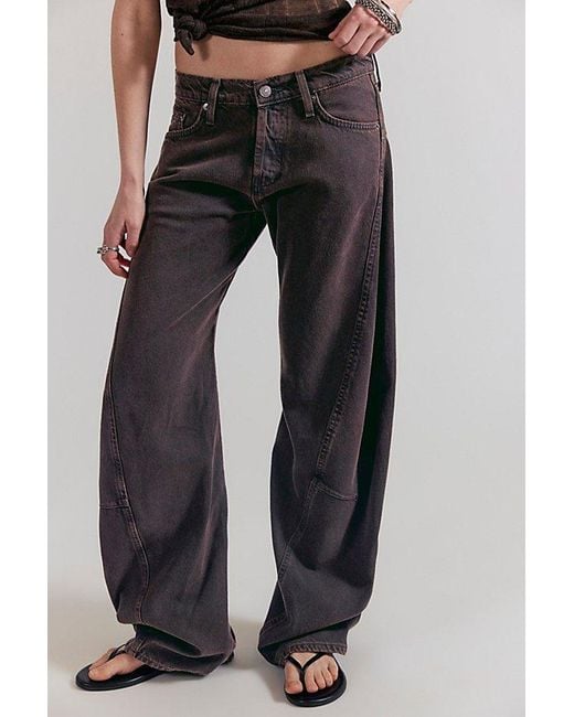 Free People Black Fable Low-Rise Twisted Bowed Jeans