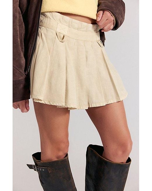 Free People Multicolor Coco Pleated Mini Skirt