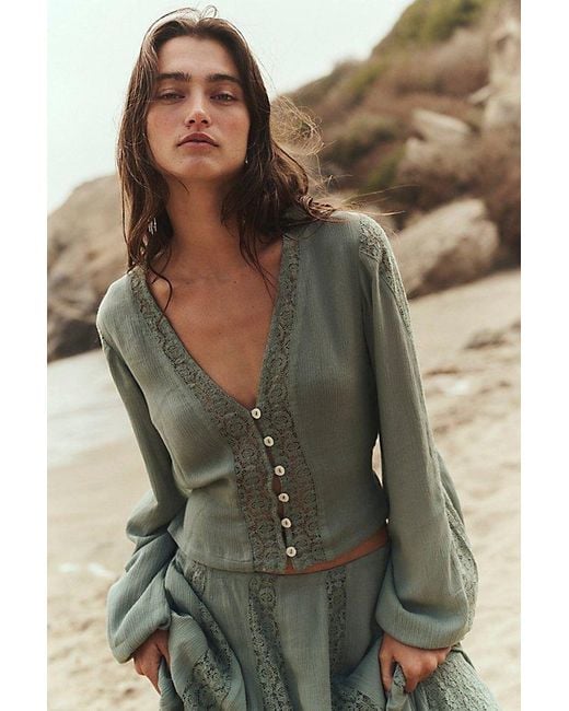 free-est Green Marine Skirt Set By