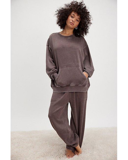 Free People Brown Slow It Down Pullover