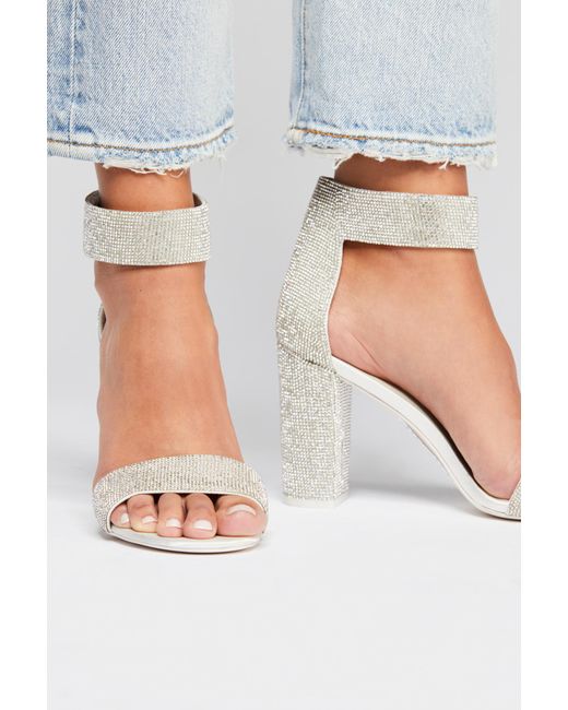 Free People White Sparkle And Shine Heel By Jeffrey Campbell