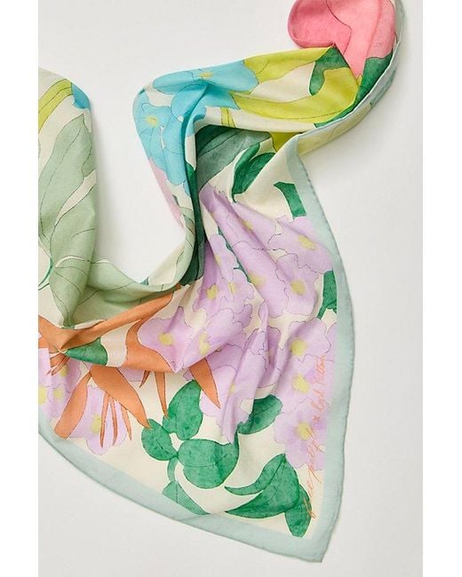 Free People Green Fp X Lost Pattern Hair Scarf