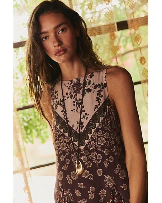 Free People Natural Everlasting Printed Mini Dress
