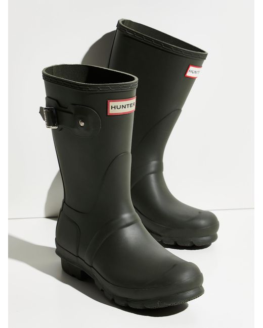 hunter short wellies navy