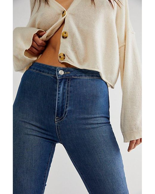 Free People Just Float On Flare Jeans At Free People In Jericho Blue, Size: 25