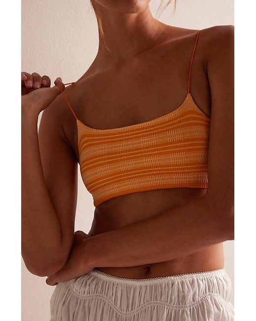 Free People Brown Seamless Ribbed Retro Bralette