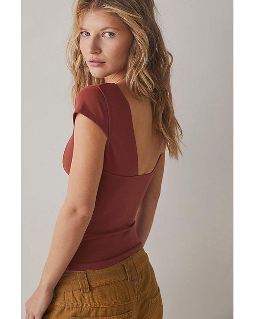 Free People Brown Duo Corset Cami