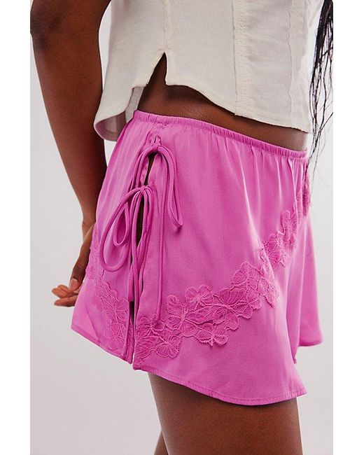 Free People Red Soft Flutter Half Slip