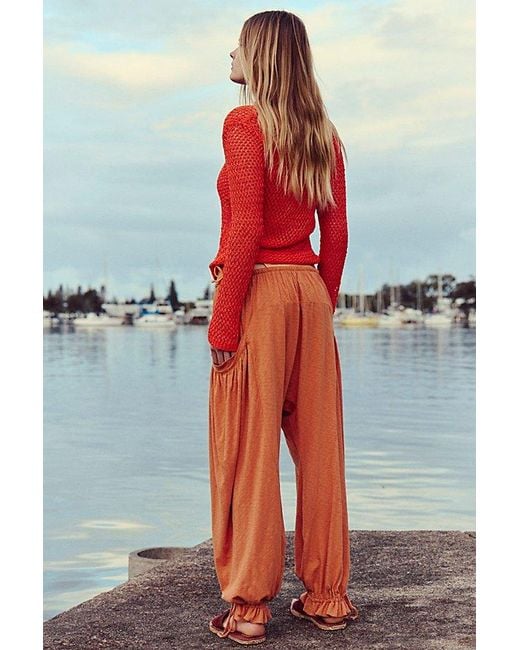Free People Gray Dew Drop Harem Pants By