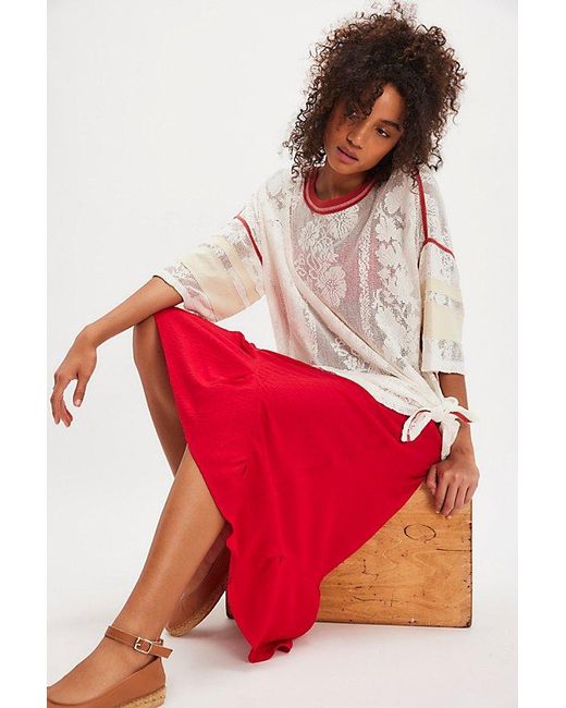 Free People White Best Match Tee
