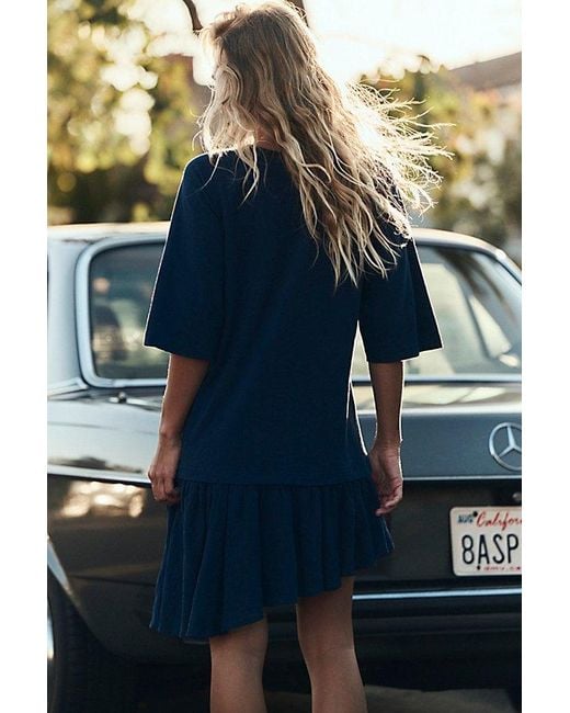 free-est Blue Astrid T-Shirt Mini Dress By