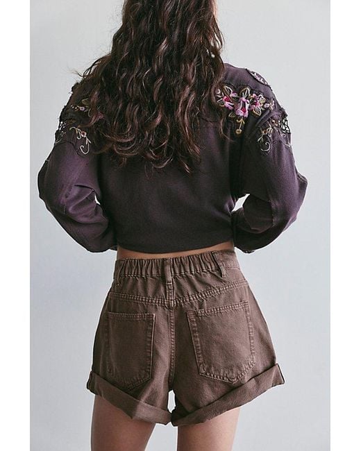 Free People Brown Danni Shorts