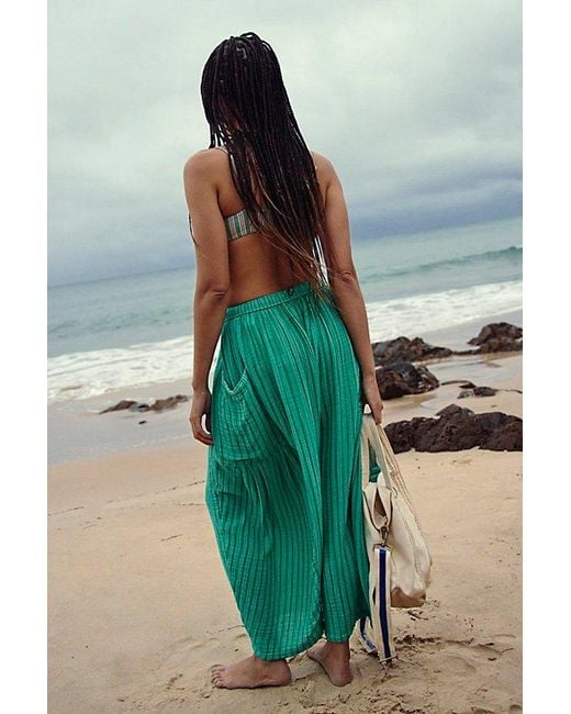 free-est Green Quinn Striped Pants