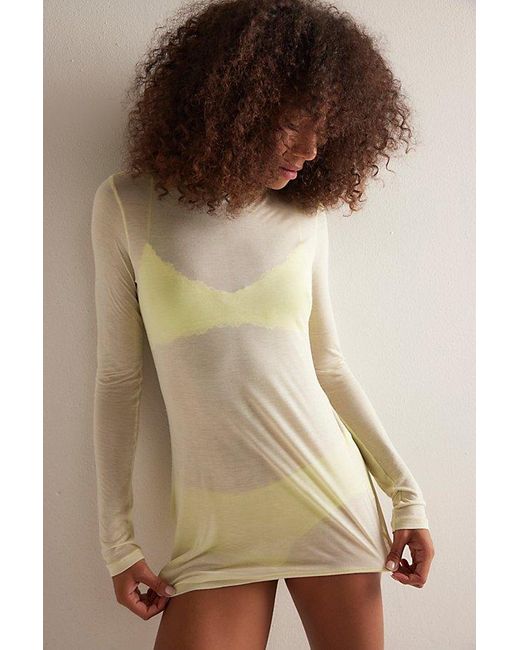 Intimately By Free People Brown On Air Crew Neck Long Sleeve By