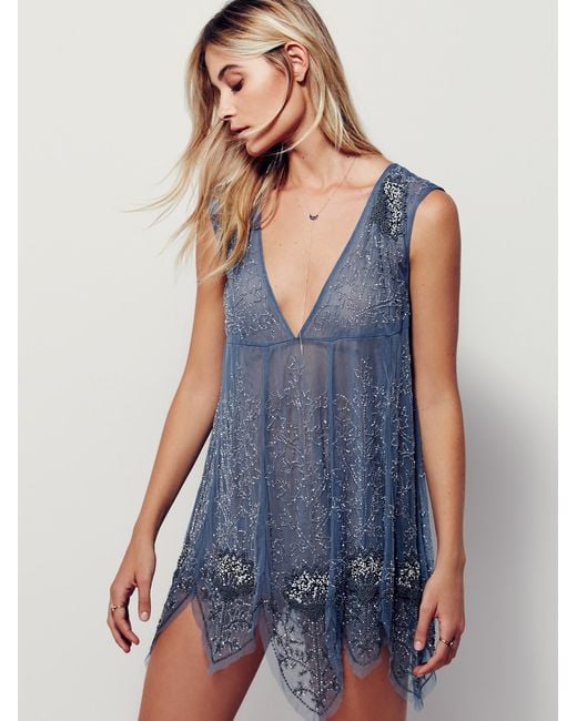 Free People Deep Sleep Slip in Blue