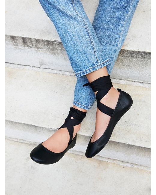 Free People Black Degas Ballet Flat