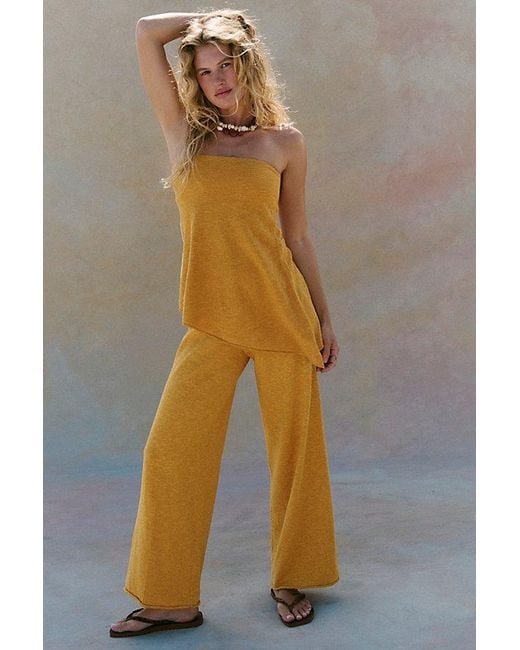 free-est Natural Krista Cotton-Linen Sweater Set By