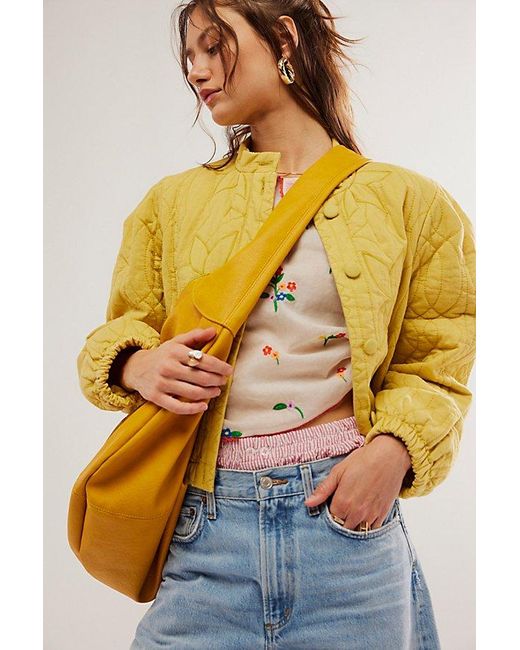 Free People Yellow Slouchy Carryall