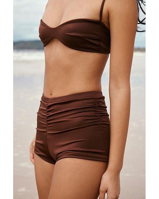Belle The Label Brown Elara Bikini Bottoms At Free People In Chocolate, Size: Small
