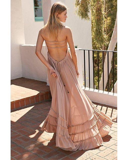 Free People Brown Extratropical Jersey Maxi Dress