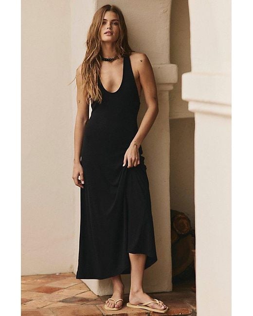 free-est Black Good Feels Spice It Up Midi Dress By