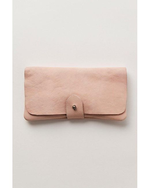 Free People Pink Pulito Leather Wallet