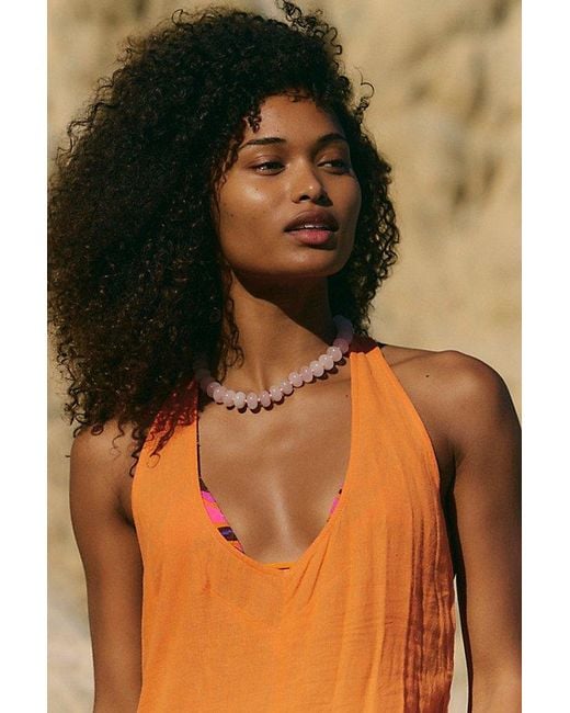 free-est Multicolor Sandshell Linen Easy Does It Maxi Dress By
