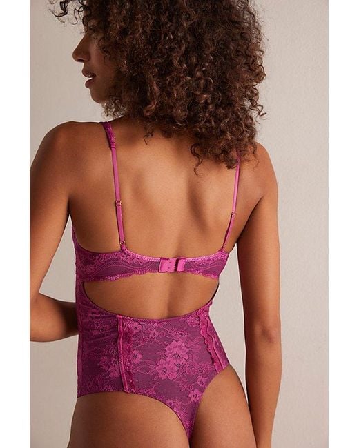 Intimately By Free People Red Say You Love Me Bodysuit By