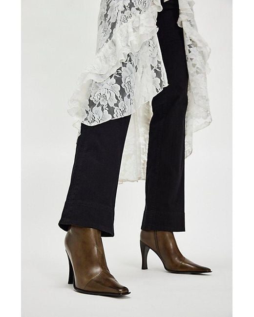 Jeffrey Campbell White Sweet Talker Snip Toe Boots By