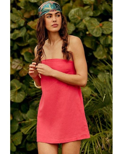 Free People Essentially The Best Cotton-Linen Mini Dress in Green | Lyst Free People Essentially The Best Cotton-Linen Mini Dress in Green | Lyst
