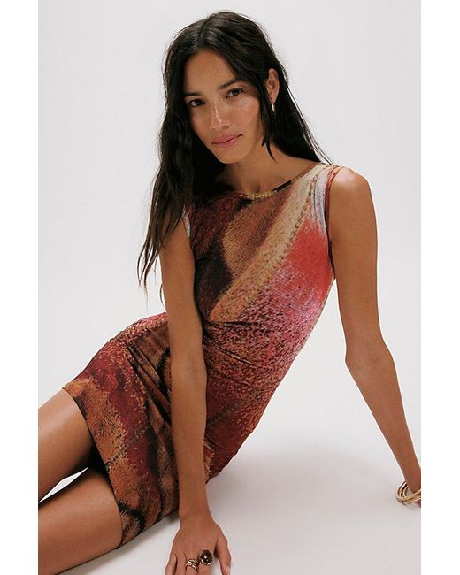 Feners Brown Caracola Mini Dress