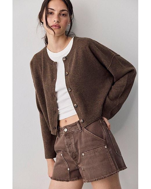 Free People Brown Ottilie Cashmere Cardi