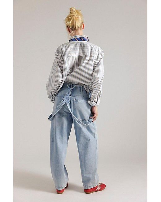 Free People Multicolor Berkley Suspender Jeans