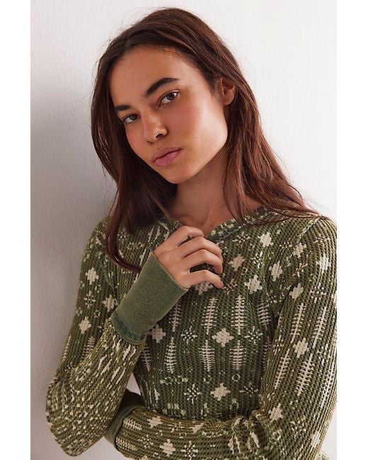 Free People Green We The Free Pretty Little Thermal