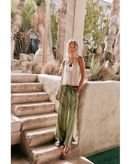 Free People Green Day's End Stripe Pants